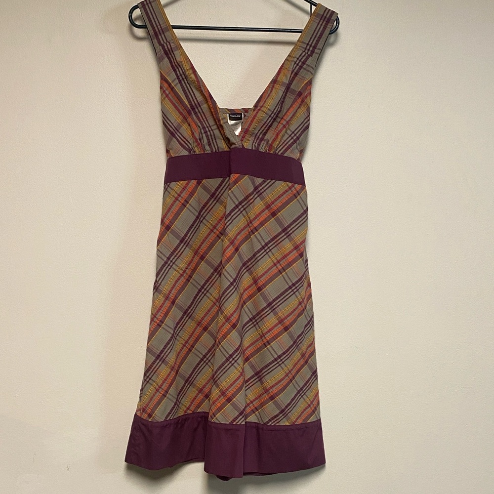 Patagonia Multicolor Plaid Women's size 8 Dress